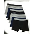 thumbnail image 2 of Zig Zag Mens Trunk Underwear Short Leg Comfortable Cotton Spandex Blend 6-Pack All Sizes Black Navy Gray White, 2 of 3