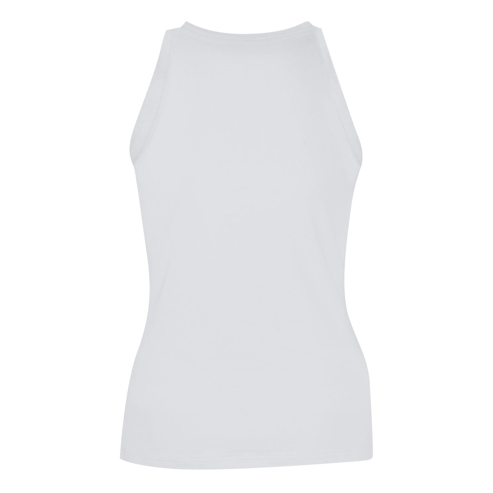 ★DNSR★ Basic Sleeveless White Womens Sleeveless Racerback High Neck Casual Basic Cotton
