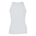 thumbnail image 3 of Womens Summer Sleeveless Tank Top Casual Ribbed Racerback Basic Fitted Thick Strap Shirts Tops White XL, 3 of 4
