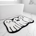 thumbnail image 5 of Halloween Ghost Shaped Bath Mat, Super Absorbent Bathroom Rug, Non-slip Quick-drying Shower Floor Pad, Soft Comfortable Foot Mat, Spooky Festival Home Bathroom Decor Carpet (19.69*31.50in), 5 of 6