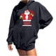 thumbnail image 1 of Sudadera estampada con capucha retro de manga larga suelta de Navidad para mujer con mangas caídas en los hombros Pompotops gfhjh12965, 1 of 8