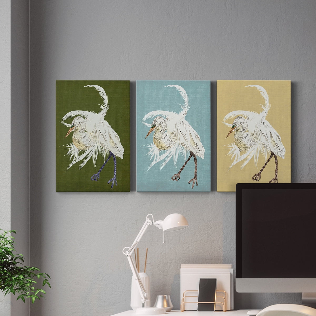 Heron Plumage II Premium Gallery Wrapped Canvas - Ready to Hang - 24 x 36 Each