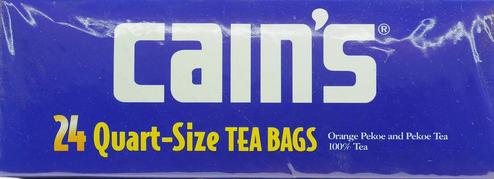 Cains Orange Pekoe And Pekoe Quart Size Tea Bags, 6 oz