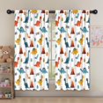 thumbnail image 5 of Blackout Kids Curtains,White Dinosaurs Volcanoes Names Pattern Childrens Insulated Curtains Set Of 2,Bedroom Essentials,Toddler Room Decor 52"x63", 5 of 5