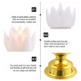 thumbnail image 2 of SHISUYAN Fireproof LED Lotus Lights For Incense Use 2Pack 2.75X2.75X4.72In, 2 of 8