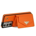 thumbnail image 4 of Dteck for Samsung Galaxy S21+ Wallet Case with Crossbody Lanyard, PU Leather Card Holder Purse Shockproof Phone Cover for Samsung Galaxy S21+,Orange, 4 of 5