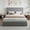 Gray, variant on Amolife Queen Dutch Velvet Upholstered Platform Bed Frame with a Vertical-Channel-Tufted, Adjustable Headboard, Black