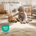 thumbnail image 4 of ODIKA 8'x10' Washable Area Rug Non-Shedding, Easy Care, Beige Cream Foliage Spread Symmetrical Border Frame Rectangular for King Size Bedroom Under Bed, Master Suite, 4 of 7