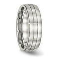thumbnail image 4 of Chisel Stainless Steel Brushed and Polished 6.5mm Grooved Band, 4 of 7