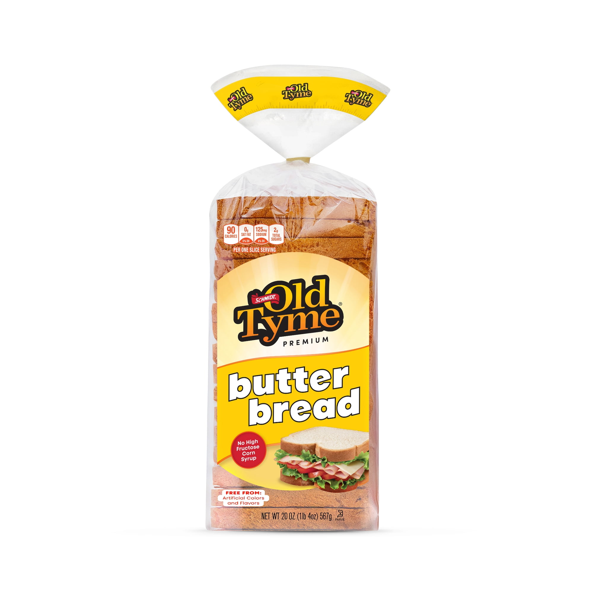 Schmidt Old Tyme Premium Butter Bread, Fresh 20 oz Loaf, Soft & Fluffy White Bread