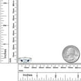 thumbnail image 6 of Gem Stone King 10K White Gold Sky Blue Aquamarine and Blue Created Sapphire 3-Stone Ring for Women | 1.03 Cttw | Round 6MM | Gemstone March Birthstone | Size 8, 6 of 6