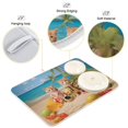 thumbnail image 4 of Cats Coconut Trees Sea Swimsuit Dish Drying Mat Dish Drainer Rack Mats Water Absorbent Non-Slip Easy Clean Heat Resistant for Kitchen Counter, 4 of 8
