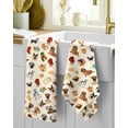 thumbnail image 2 of Flour Sack Kitchen Towels - Set of 2 Spring Dish Towels with Hanging Loop 18x26 Inch Absorbent Reusable Cotton Cloths for Cleaning Cute Design Home Decorative Housewarming, Dog Lovers, 2 of 6