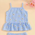 thumbnail image 5 of Paguaki Toddler Girls Clothes 1T 2T 3T 4T 5T Summer Outfits Floral Print Sleeveless Tank Top And Shorts 2-Piece Set Toddler Clothes, 5 of 5