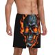 thumbnail image 2 of Balery Flame Metal Skull Pantalones cortos de pijama de punto de algodón para hombre con cinturilla y bolsillos-XX-Large, 2 of 6