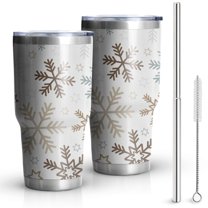 30oz Light Christmas Snowflake Pattern Tumblers Stainless Steel Tumbler with Lid and Straw,Vacuum Insulated Double Wall Travel Tumbler Cups Mug with Cleaning Brush for Coffee,Tea