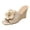 Womens Sandal - Beige, variant on Wedge Sandals for Women Open Toe Slip On Mules Bohemian Rustic Oversized Burlap Flower Applique Woven Texture Summer Vacation Cruise Holiday Footwear