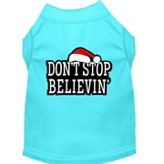 Christmas Screenprinted Dog Shirt, "Don't Stop Believin"