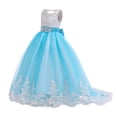 thumbnail image 4 of Robe de Princesse pour Filles Enfants Filles Dentelle Tulle Smoking Princesse Robe de Concours Fête Mariage Longue Robe, 4 of 8