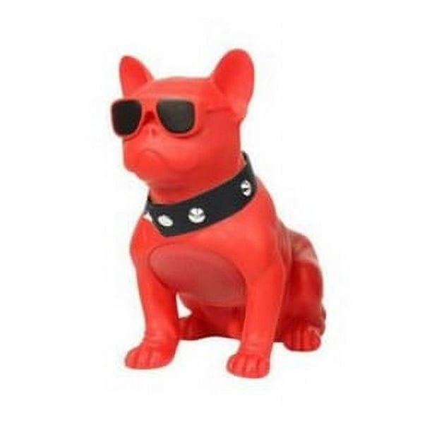 Altavoz inalámbrico Pequeño Bulldog Altavoz Bluetooth inalámbrico Altavoz Bluetooth para exteriores Altavoz de graves portátil Rojo