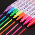thumbnail image 2 of Marcadores de pintura TFIVE fluorescentes, 8 colores, neón, resistentes al agua UV, 2 of 7