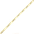 thumbnail image 2 of LOVEBLING 14k Yellow Gold 4.5mm Solid Pave Curb Chain Necklace with White Gold Pave Diamond Cut W/Lobster Lock (28 inch), 2 of 3