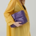 thumbnail image 2 of Bolso de mano con plumas cuadrilaterales, chaqueta acolchada de algodón, bolso de mujer, sencillo, pequeño, cuadrado, suave, para otoño e invierno, 2 of 4