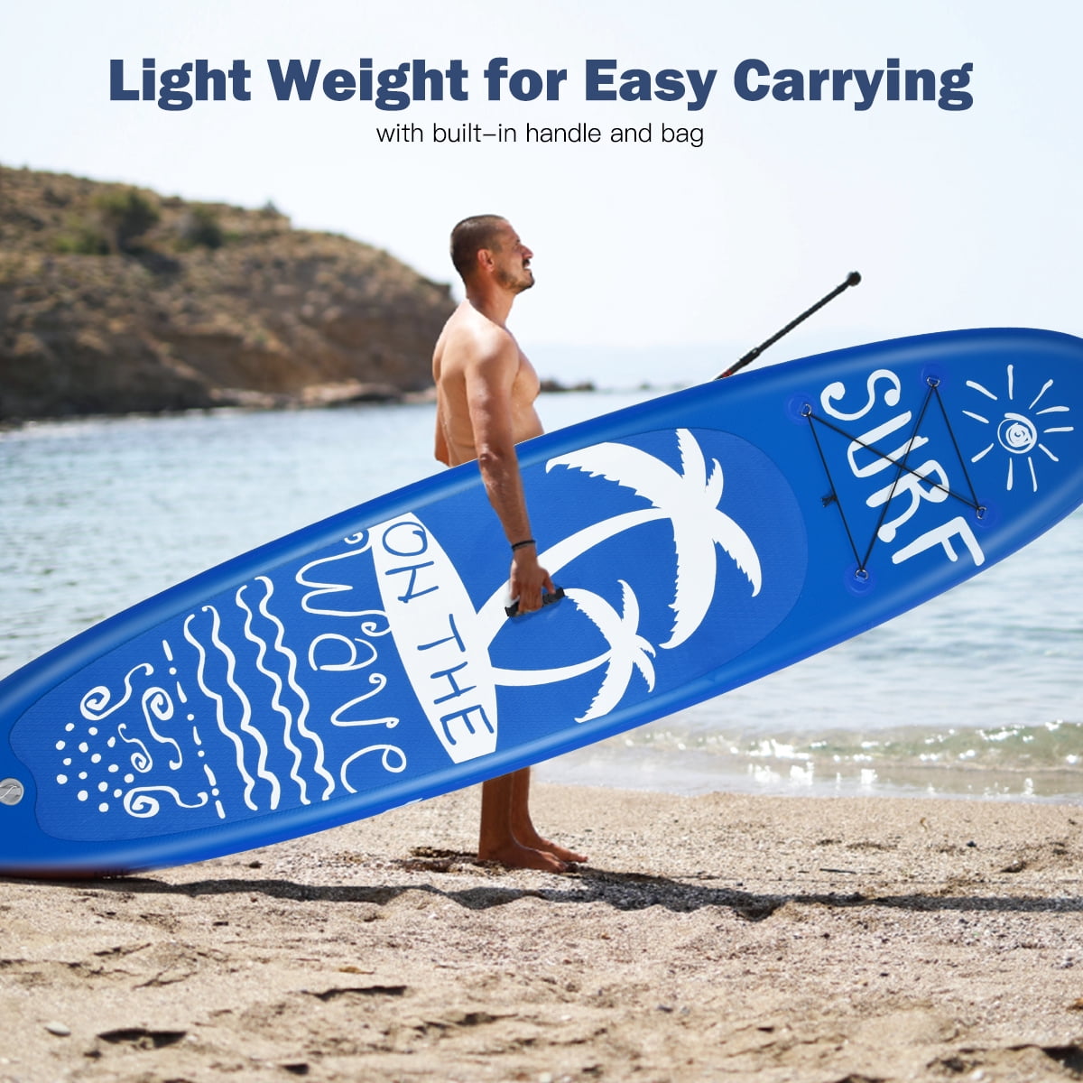 Goplus9.8' Inflatable Stand Up Paddle Board W/Carry Bag Adjustable Paddle Adult Youth