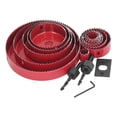 thumbnail image 4 of Kit de 17 brocas de corona bimetálicas para carpintería de alta resistencia con estuche de transporte para metal, madera y plástico., 4 of 14