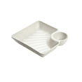 thumbnail image 2 of SSZMDLB Plateau à Dumplings, Plateau à Collation en Plastique pour Séparation de Sauce avec Compartiment pour Ketchup, Plateau de Souper pour Poulet, Frites et hors-D'œuvre, Plat de Service à Compartiments Multiples, 2 of 6
