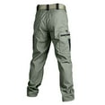 thumbnail image 6 of BXINGOHAI Mens Cotton Cargo Pants Drawstring Breathable Work Pants Outdoor Military Tactical Pants Athletic Hiking Workout Pants With Multiple Pocket Today Deals Green,XL, 6 of 6