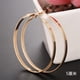 thumbnail image 1 of Xiao Hua Pendientes de aro lisos y grandes, ideales para hombre y mujer (dorados, 5 cm), 1 of 5