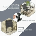thumbnail image 6 of Gymax 4pcs Patio Folding Rocking Chair Heavy-Duty Metal Frame Rockers Outdoor Black, 6 of 6