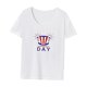 thumbnail image 3 of Camiseta para mujer verano simple cuello redondo camiseta para desplazamientos senderismo playa compras XL, 3 of 7