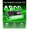 thumbnail image 5 of Rechargeable Xbox Controller Battery Pack for Xbox Series X/S, 2x4800mWh Xbox One Controller Battery, 5 of 9