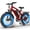 Red, variant on Qlife Racer Fat Tire Electric Bike For Adults, Max 28MPH Mountain Ebike with 500W Motor, 20x4.0"Tire Step Over E-MTB,48V 10.4Ah Removable Battery with Free Lock,Black