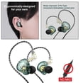thumbnail image 4 of Auriculares In Ear CUTICAT Controlador Dinámico Híbrido 1DD 1BA Sonido Estéreo Verde, 4 of 7