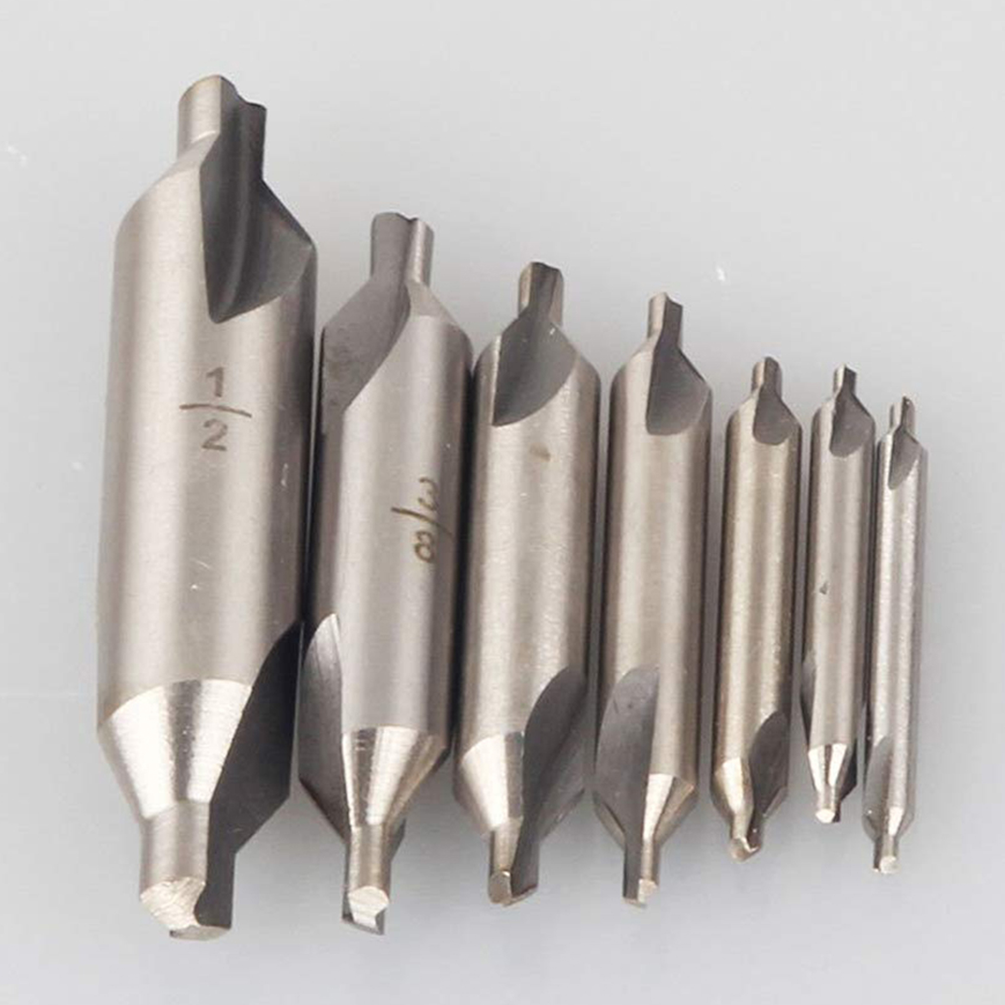 NK HOME 7pcs 60 Degree HSS Center Spotting Drill Bits Combined Center