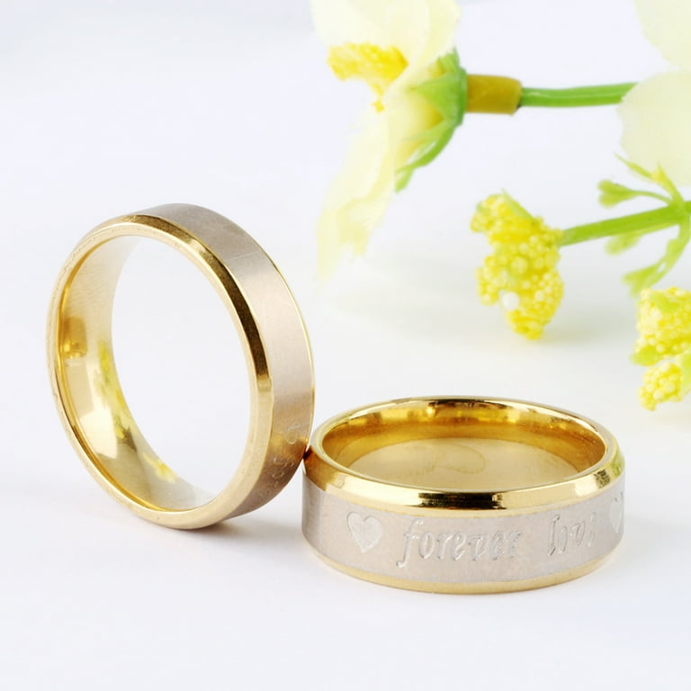 Love Heart Couple Ring Women Men Wedding