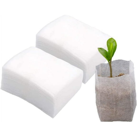100Pcs Nursery Growing Bags,Non-Woven Fabric Seedlings Grow Bag for High Seedling Survival Rate,Plant Bags for Planting,Garden Seed Starters Pouch Small