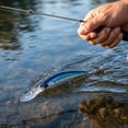 thumbnail image 5 of Sinking Minnow Jerkbait Fishing Lure, Deep Diving Hard Bait with 2 Treble Hooks for Bass Trout Walleye, Olive Perch, 2.36 Inch, 5 of 5