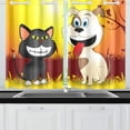 thumbnail image 2 of Mkhert Dog And Cat Blackout Window Curtain Kitchen Curtain 26X39 Inch, 2 Panels, 2 of 3