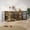 Brown 2.4m, variant on Senfot Particle Board Iron Three Sided Frame Dog Crate Rustic Brown 2.4M Extra Large Indoor Furniture Pet Kennel for Giant Dog Breeds