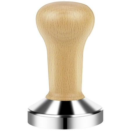 

Protoiya 51mm/58mm Coffee Tamper Premium Barista Espresso Coffee Powder Bean Tamper Press Hammer Flat Base with Solid Wood Handle