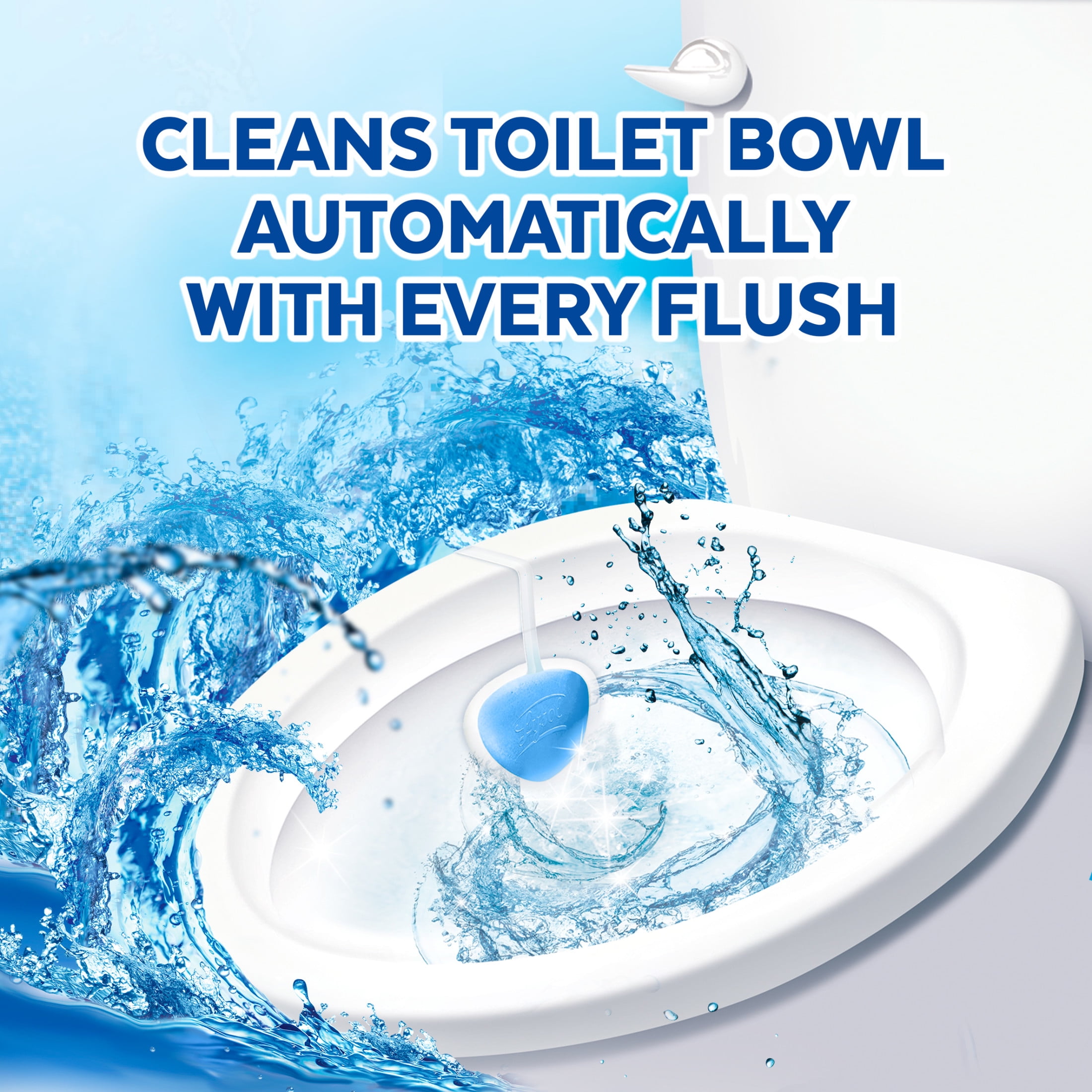 Lysol Automatic in-The-Bowl Toilet Cleaner, Cleans and Freshens Toilet Bowl, Atlantic Fresh Scent, 2 Count