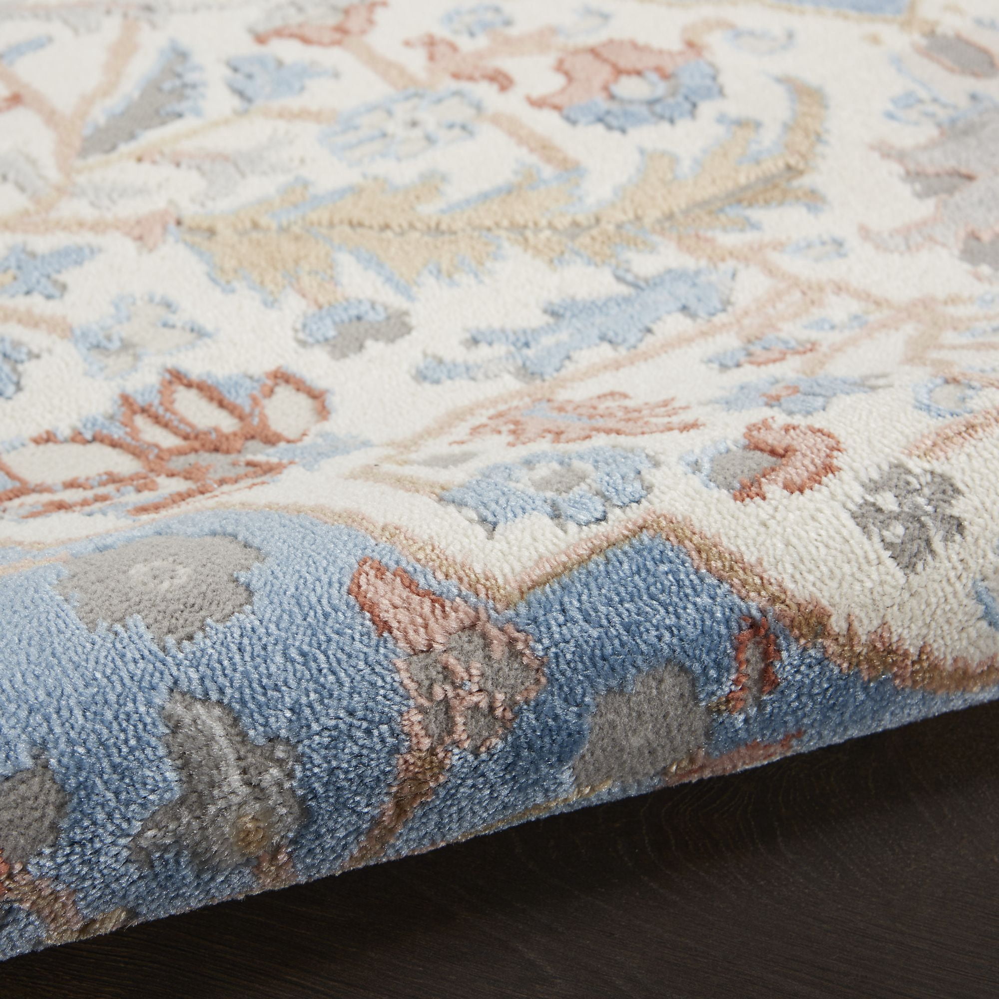 Nourison Elation Traditional Persian Ivory Blue Area Rug