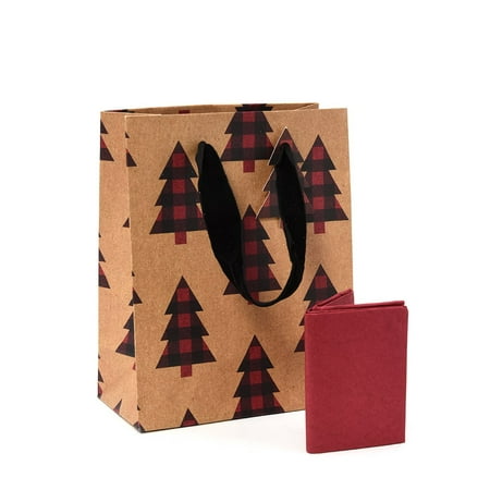 George Stanley Lumberjack Plaid Trees Extra Small Gift Bag, 1 Count