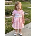 thumbnail image 3 of BemeyourBBs Toddler Baby Girl Birthday Dress 1 2 3 4 5 Years Old Birthday Outfit Cute Goose Cake Short Sleeve Doll Collar A-line Dresses Spring Summer Smocked Dress Clothes, 3 of 9