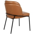 thumbnail image 4 of Meridian Furniture Jagger Cognac Vegan Leather Dining Chair (Set of 2), 4 of 8