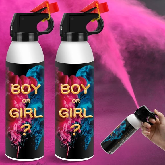 Extintor de incendios Gender Reveal, paquete de 2 unidades, 100% biodegradable